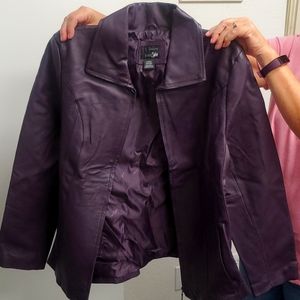 Purple leather jacket